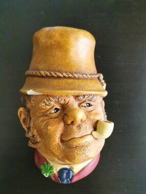VRG 1969 Bossons Chalkware Head PADDY England Made Collectible Wall Decor